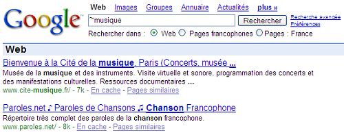 Résultats de la recherche ~musique