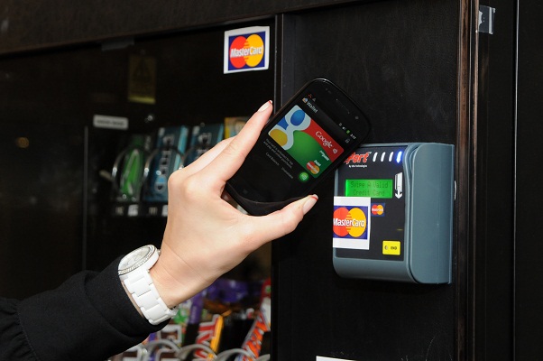 Google Wallet avec un distributeur de boissons