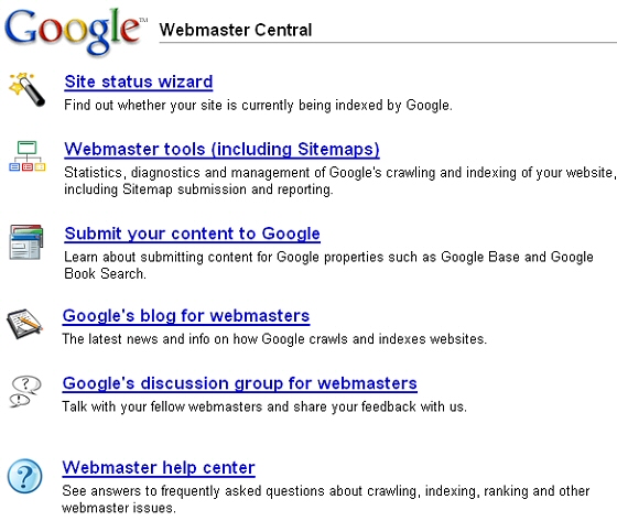 Google Webmaster Central