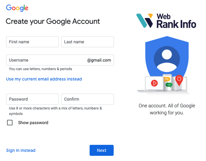 Create Account