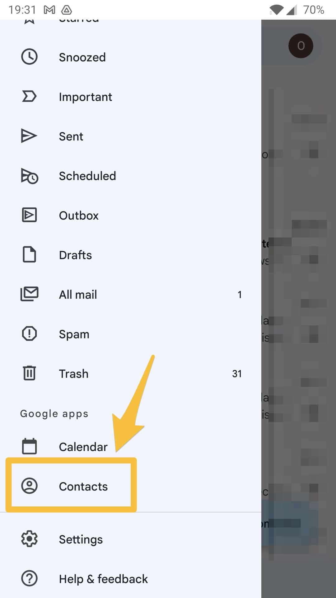 how to see email contacts in gmail