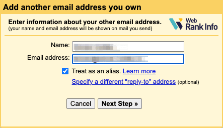 Form to add another email address